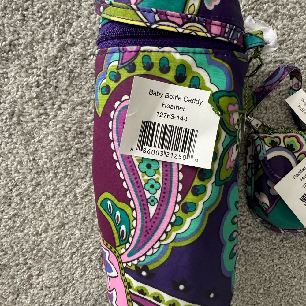 Vera Bradley Baby Bottle Caddy and Pacifier pod (Heather)